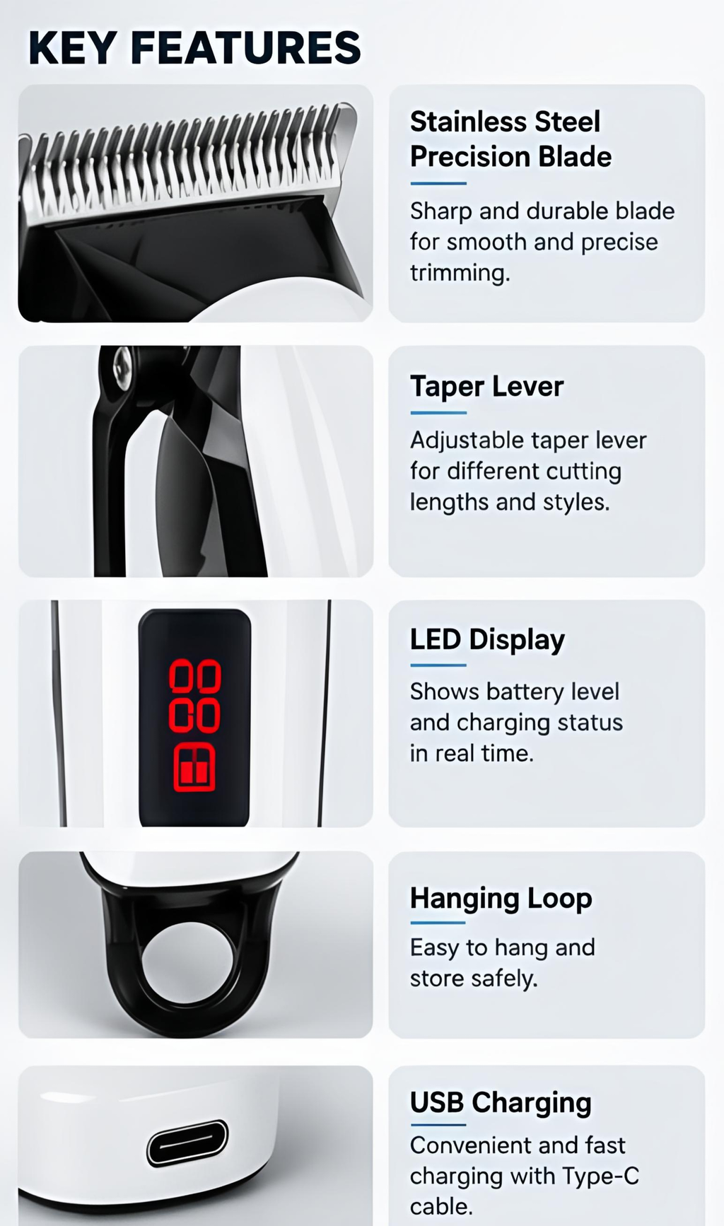 TJ KEMEI Professional Trimmer KM-809A