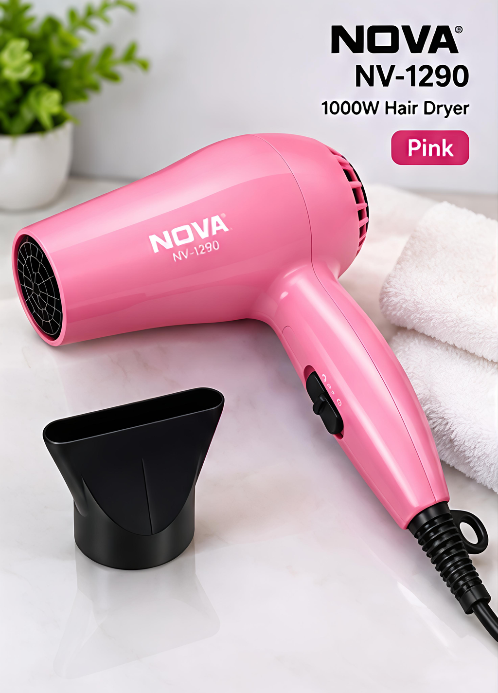 TJ NOVA NV-1290, 1000W Hair Dryer