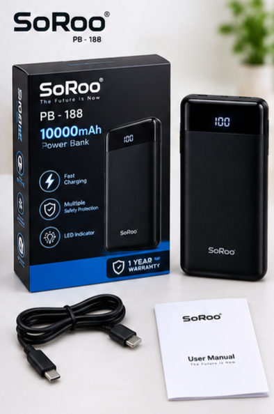 TJ SoRoo PB - 188, 10000 Mah Power Bank