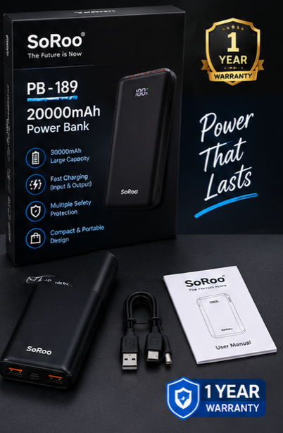 TJ SoRoo PB - 189, Massive 20000 Mah Power Bank