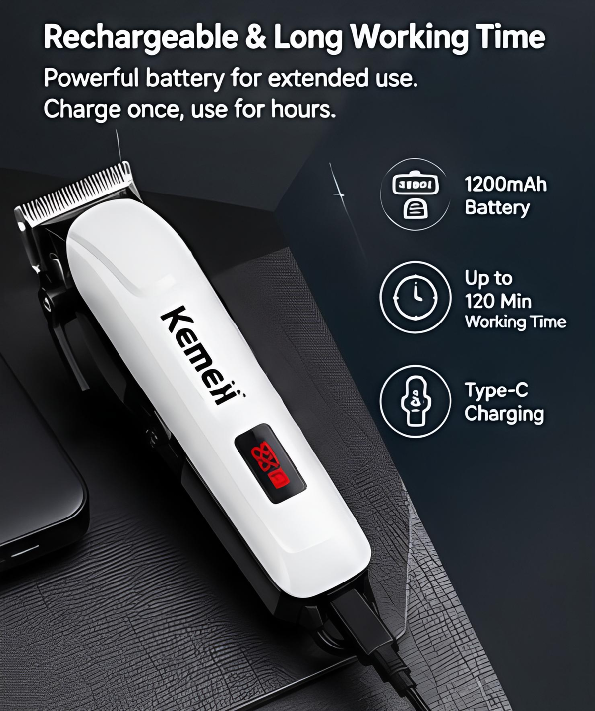 TJ KEMEI Professional Trimmer KM-809A