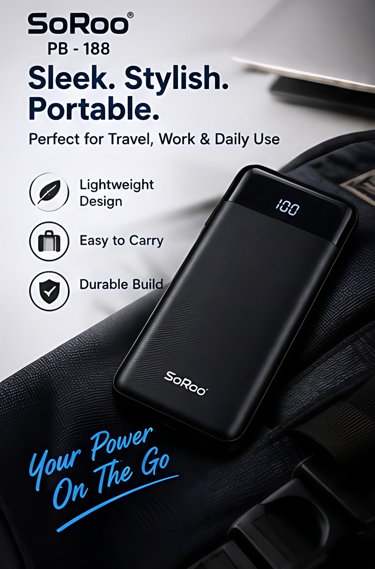 TJ SoRoo PB - 188, 10000 Mah Power Bank