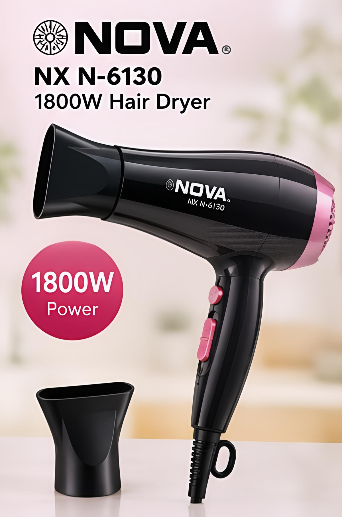 TJ NOVA NX N-6130, 1800W Hair Dryer