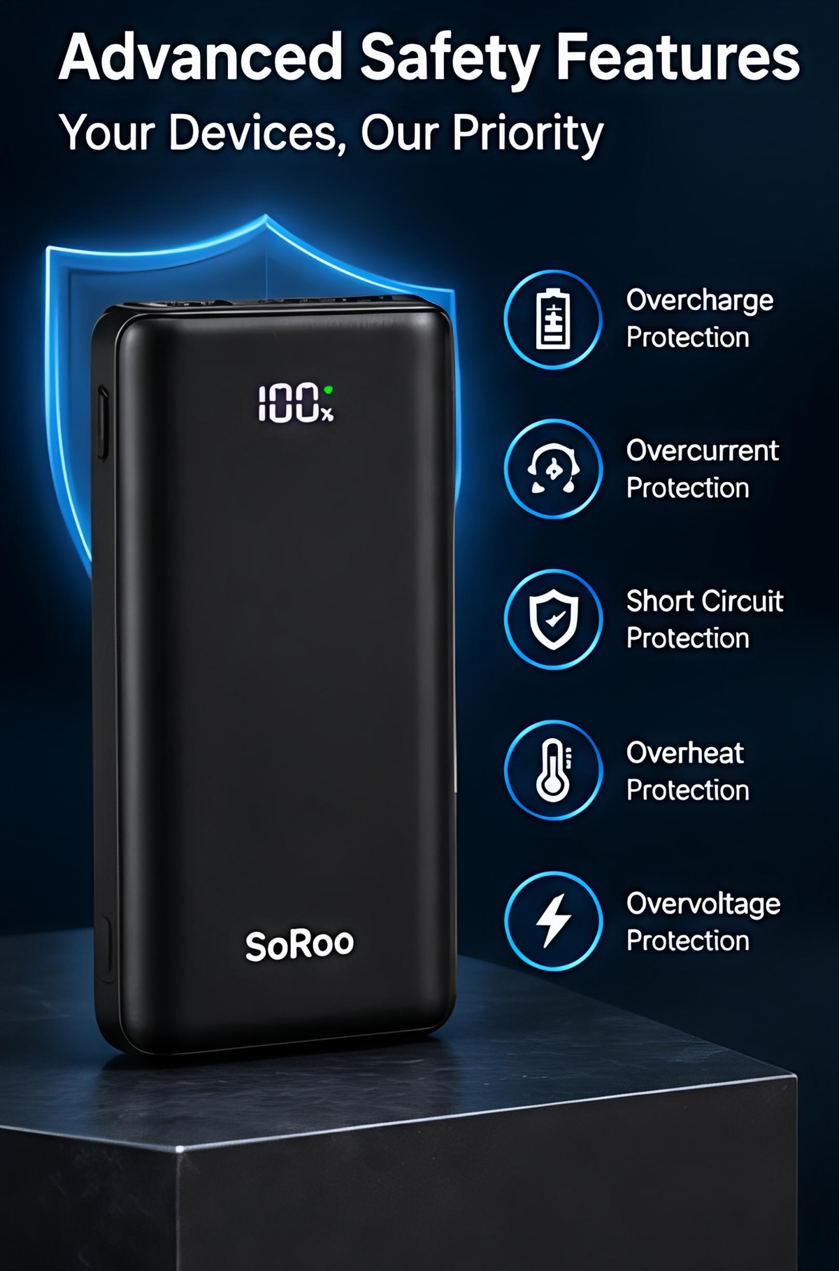 TJ SoRoo PB - 189, Massive 20000 Mah Power Bank
